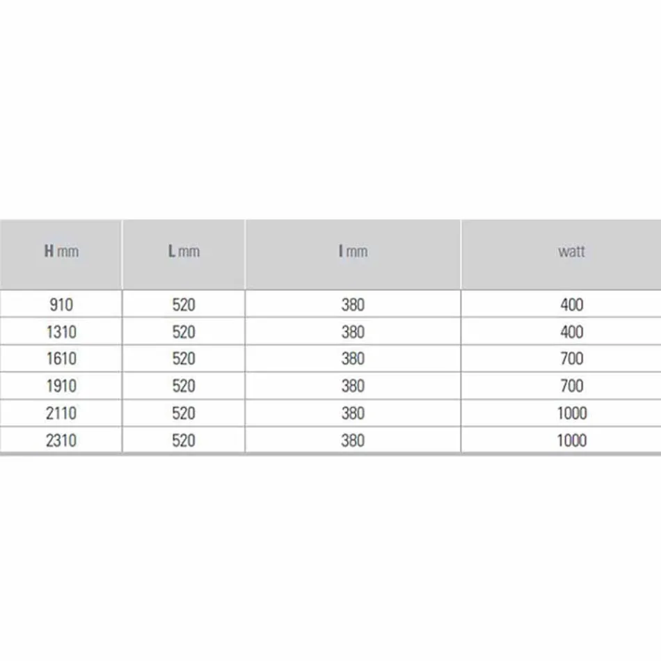Radiatori modern i murit me pllaka rrezatuese elektrike deri në 1000 W - I përkulur Viadurini