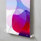 Pllakë rrezatuese hidraulike në mur në çelik me zbukurim 839 Watt - Kelvin Viadurini