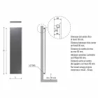 Pllakë rrezatuese hidraulike në mur në çelik me zbukurim 839 Watt - Kelvin Viadurini