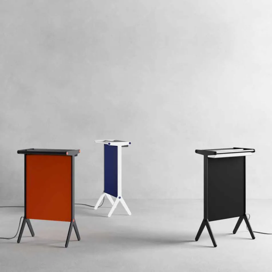 Pllakë rrezatuese në alumin dhe dizajn elektrik dhe pëlhurë me ngjyra 150 W - Sam Viadurini