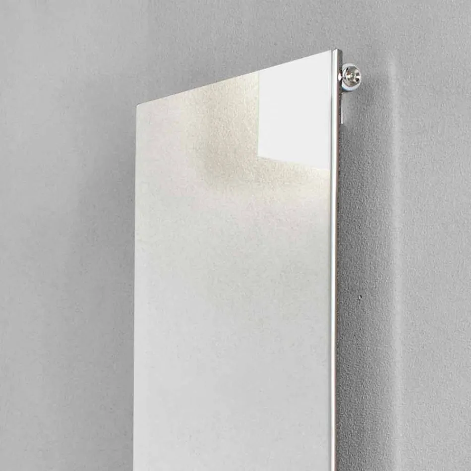 Pllakë rrezatuese vertikale në dizajn modern refleks çeliku inox me 510 W - Akull Viadurini