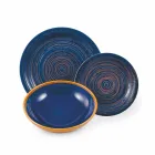 Pllaka me ngjyra dhe moderne 18 copë në shërbimin e plotë të tabelave me gurë - Egadi Viadurini