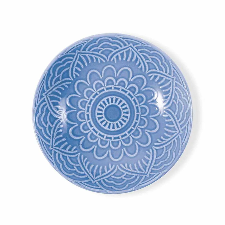 Pllaka me ngjyra moderne 18 copë Shërbimi i plotë i tabelës në Gres - Kretë Viadurini