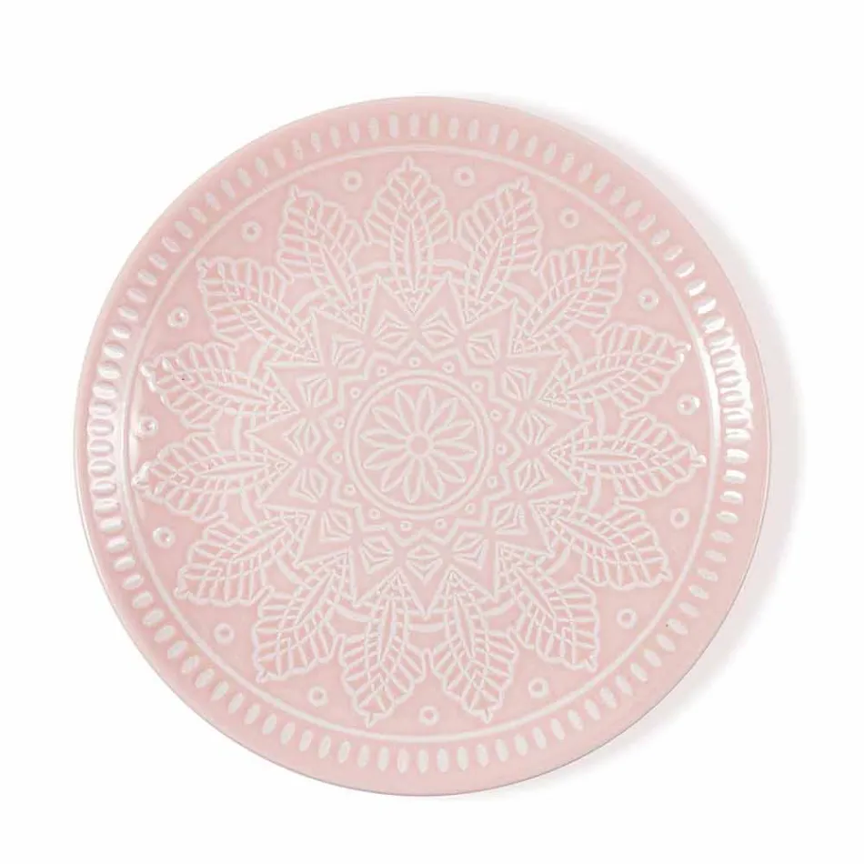 Pllaka me ngjyra moderne 18 copë Shërbimi i plotë i tabelës në Gres - Kretë Viadurini