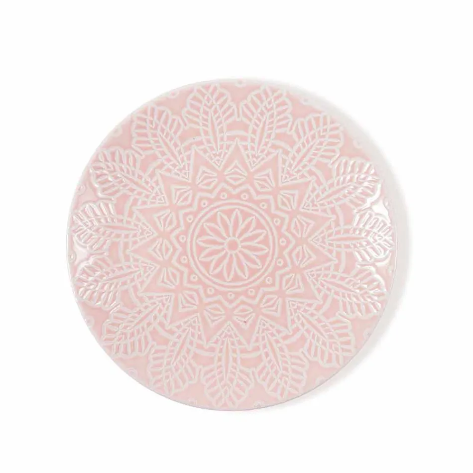 Pllaka me ngjyra moderne 18 copë Shërbimi i plotë i tabelës në Gres - Kretë Viadurini