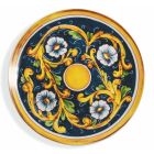 Pjata servirjeje me glazurë porcelani me dekor mesdhetar 4 copë - Eivissa Viadurini