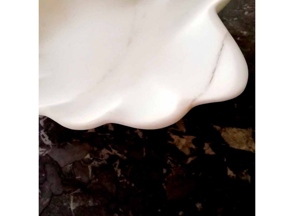 Pjatë Seashell Design në Mermer me Statuje të Sandblastuar Prodhuar në Itali - Mietta Viadurini