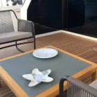 Pjatë moderne prej mermeri në formën e një yll deti prodhuar në Itali - Ticcio Viadurini