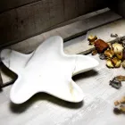 Pjatë moderne prej mermeri në formën e një yll deti prodhuar në Itali - Ticcio Viadurini