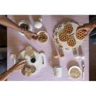 Pllaka moderne e rrumbullakët në ngjyra të ndryshme mermeri të bëra në Itali - Pin Viadurini