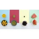 Pllaka moderne e rrumbullakët në ngjyra të ndryshme mermeri të bëra në Itali - Pin Viadurini