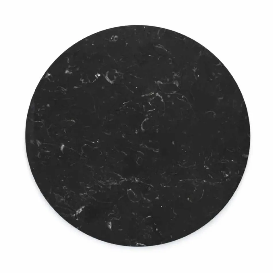 Pjata e rrumbullakët e djathit në mermer të bardhë ose të zi të bërë në Itali - Kirby Viadurini