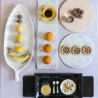 Pjata e rrumbullakët e djathit në mermer të bardhë ose të zi të bërë në Itali - Kirby Viadurini