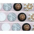 Pjata e rrumbullakët e djathit në mermer të bardhë ose të zi të bërë në Itali - Kirby Viadurini