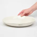 Pllaka e Rrumbullakët e Shërbimit të Porcelanit të Bardhë Luksoz Italian - Arcimaesta Viadurini