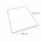 Sirtar dushi rrëshire 120x80 në përfundim të efektit modern të kadifesë së bardhë - Estimo Viadurini