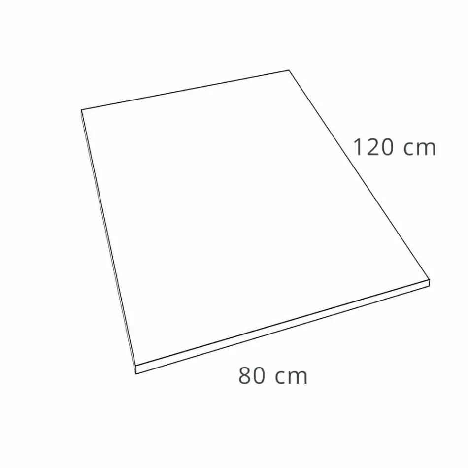 Sirtar dushi rrëshire 120x80 në përfundim të efektit modern të kadifesë së bardhë - Estimo Viadurini