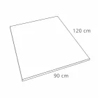 Tabaka dushi 120x90 Dizajn modern në efektin e pllakës së rrëshirës së bardhë - Sommo Viadurini