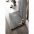 Tabaka dushi 140x70 cm në të bardhë ose gri - Rrëshirë me efekt betoni Cupio