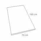 Tabaka dushi 160x70 Dizajn modern në efektin e pllakës së rrëshirës së bardhë - Sommo Viadurini