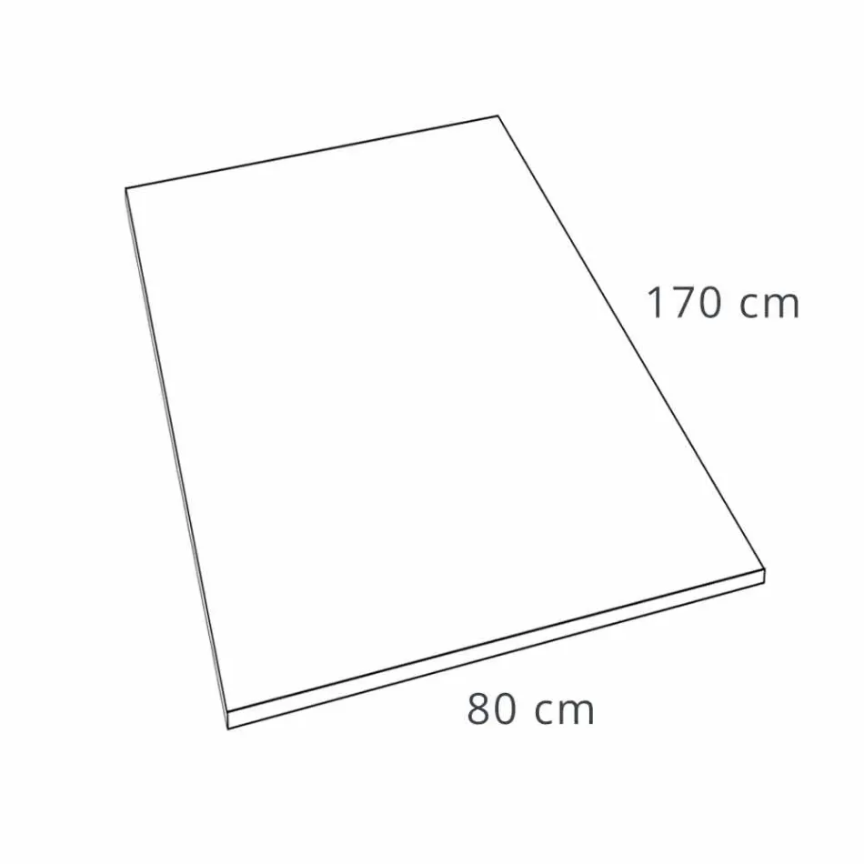 Tabaka dushi 170x80 Dizajn modern në rrëshirë me efekt betoni - Cupio Viadurini