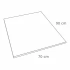 Sirtar dushi 90x70 në rrëshirë me efekt të bardhë kadifeje me mbulesë kullimi - Estimo Viadurini