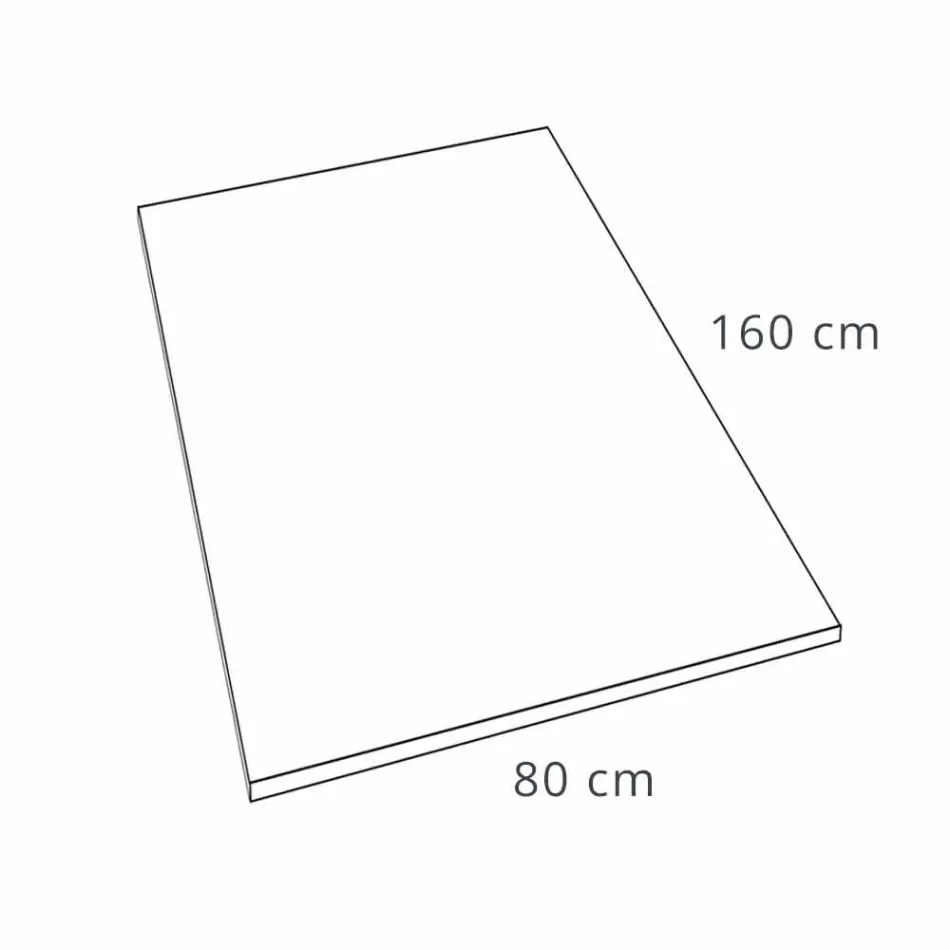 Sirtar dushi me dizajn modern 160x80 në përfundimin e efektit të pllakës së rrëshirës - Sommo Viadurini