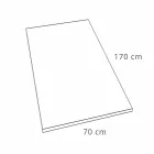 Tabaka dushi me rrëshirë të bardhë me efekt të pllakës 170x70 Dizajn modern - Sommo Viadurini