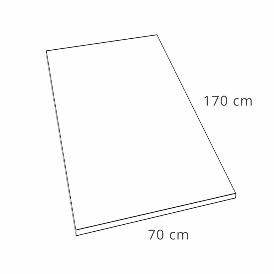 Tabaka dushi me rrëshirë të bardhë me efekt të pllakës 170x70 Dizajn modern - Sommo Viadurini