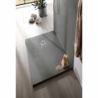 Tabaka moderne dushi 160x80 në përfundim të efektit të betonit rrëshirë - Cupio Viadurini