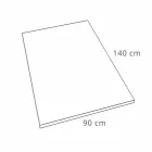 Tabaka dushi drejtkëndëshe 140x90 cm në efektin kadife të rrëshirës së bardhë - Estimo Viadurini