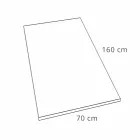 Tabaka dushi drejtkëndëshe 160x70 cm në dizajn modern të rrëshirës së bardhë - Estimo Viadurini