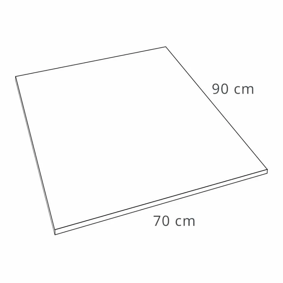 Tabaka moderne drejtkëndëshe dushi në efekt betoni rrëshire 90x70 cm - Cupio Viadurini