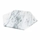 Pllakë Shërbimi Gjashtëkëndore në Mermer të Bardhë Carrara ose Marquinia të Zezë - Ludivine Viadurini