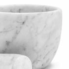Llaç i Vogël me Pestle në Mermer të Bardhë Carrara Made in Italy - Mirel Viadurini