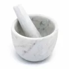 Llaç i Vogël me Pestle në Mermer të Bardhë Carrara Made in Italy - Mirel Viadurini