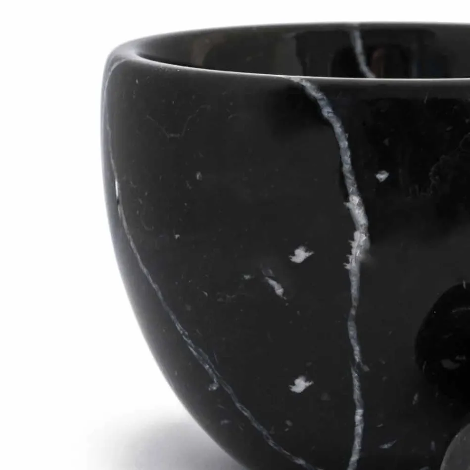 Llaç i Vogël me Pestle në Mermer të Bardhë Carrara Made in Italy - Mirel Viadurini