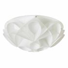 Llamba tavan 3 dritash të bëra në Itali perla e bardhë, me diametër 51 cm, Lena Viadurini