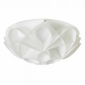 Dritë tavani me 3 drita Lena, dizajn modern, e bardhë perla, diamante 51 cm.