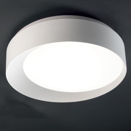 Dritë tavani LED me errësim në metal të lyer me ngjyrë të zezë ose të bardhë - Ascania Viadurini
