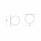 Dritë tavani me sferë Slide Globo (Wall) e prodhuar nga polietileni prodhuar në Itali Viadurini