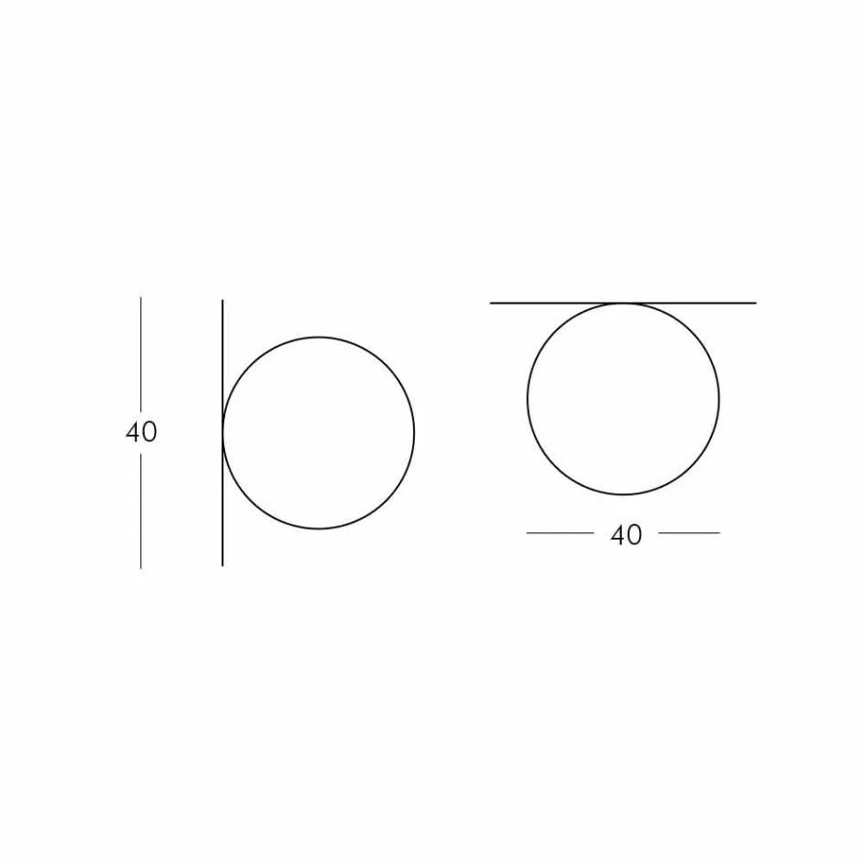 Dritë tavani me sferë Slide Globo (Wall) e prodhuar nga polietileni prodhuar në Itali Viadurini