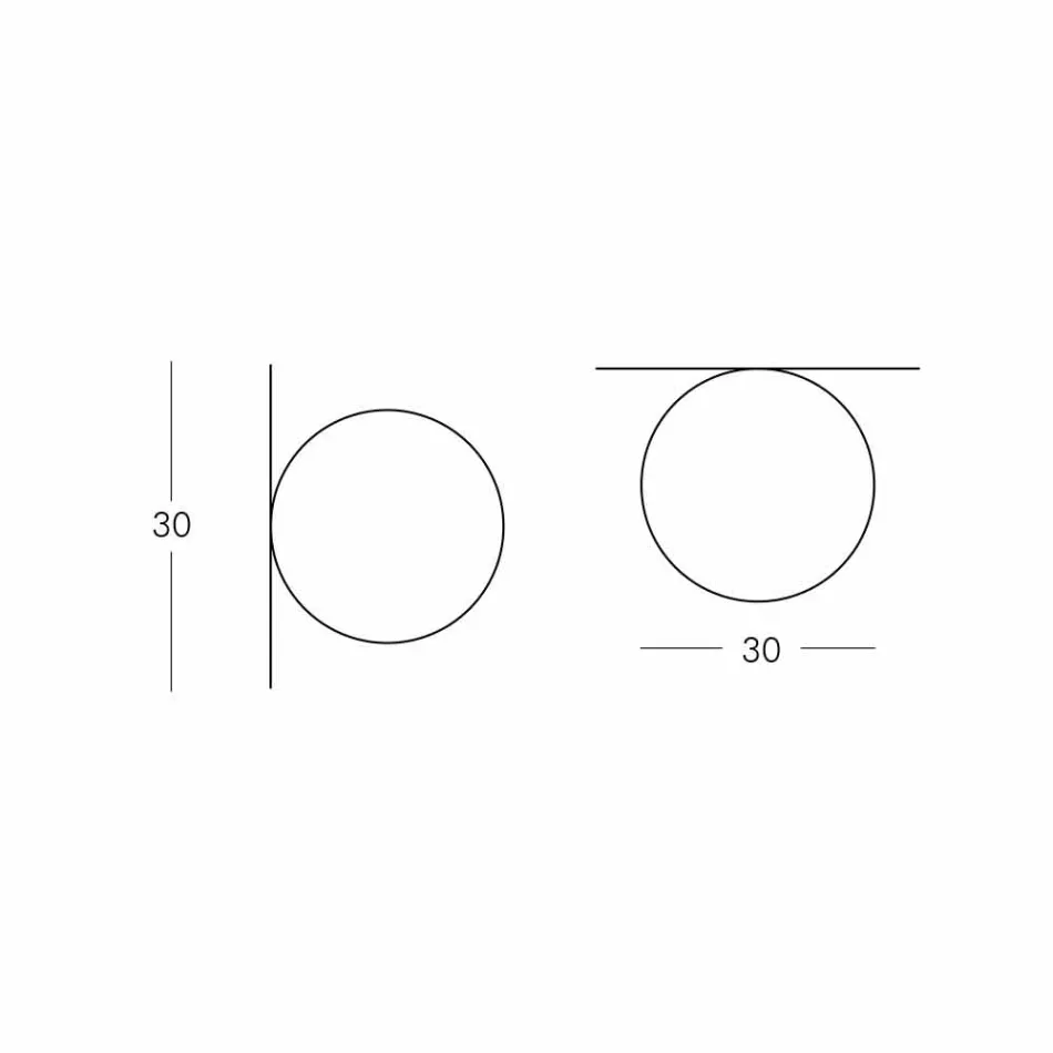 Dritë tavani me sferë Slide Globo (Wall) e prodhuar nga polietileni prodhuar në Itali Viadurini