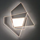 Llambë muri LED e errësueshme në metal ari ose argjendi - Galactic Viadurini