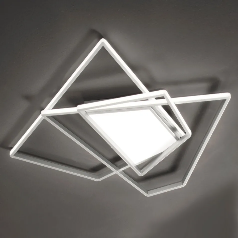 Llambë muri LED e errësueshme në metal ari ose argjendi - Galactic Viadurini