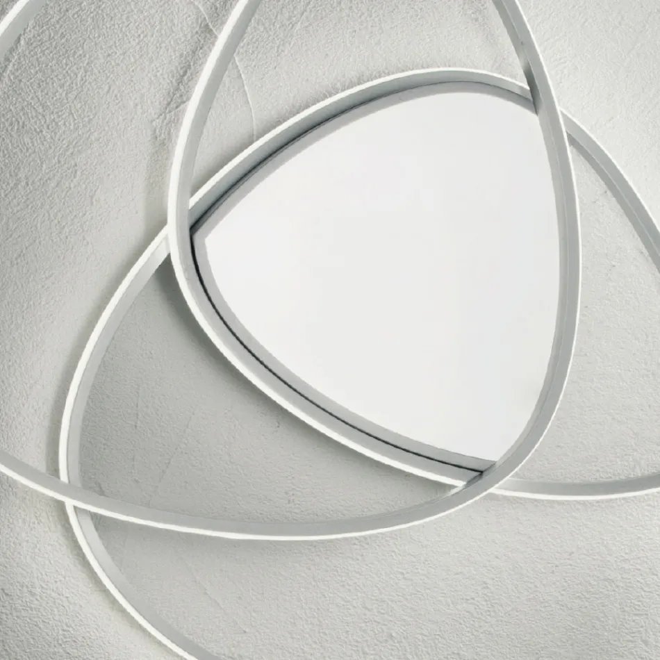 Llamba e tavanit Llambë muri LED me finiture metalike prej ari ose argjendi - Rosella Viadurini