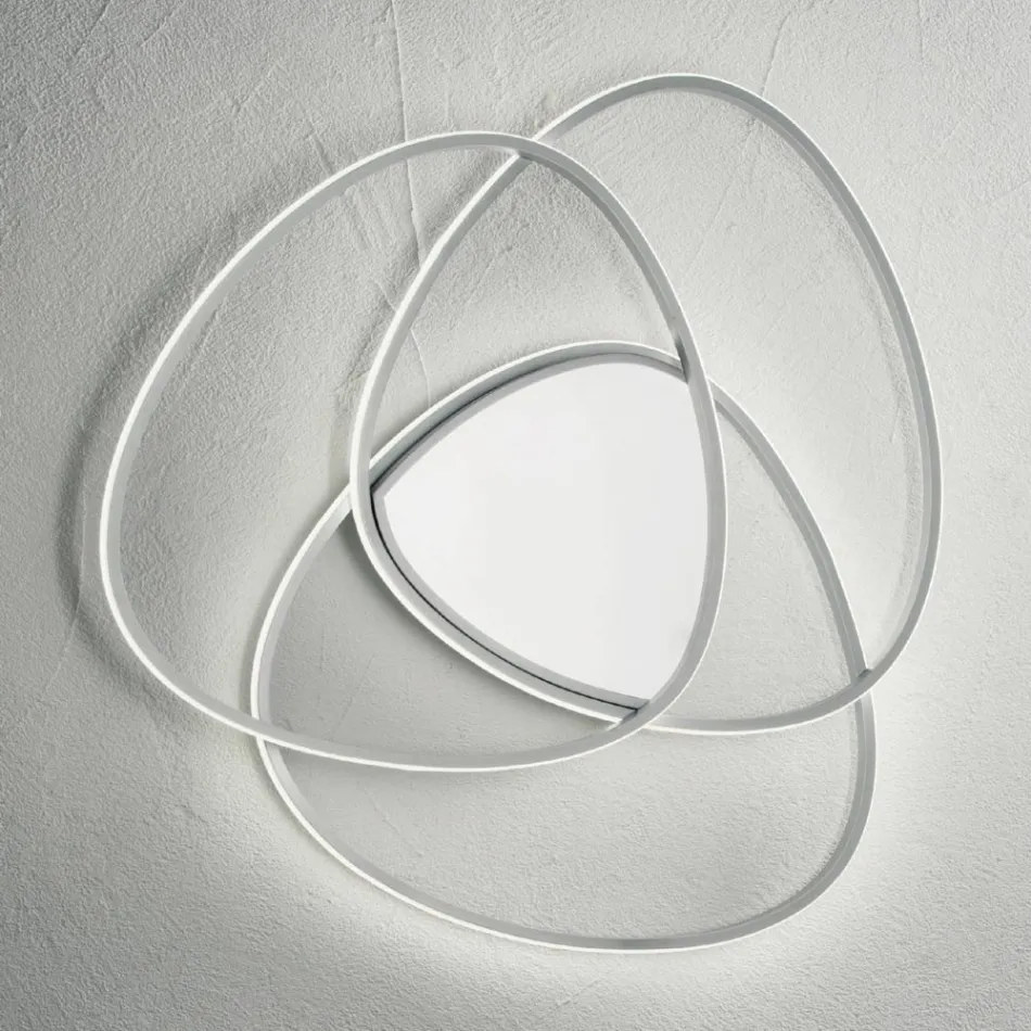 Llamba e tavanit Llambë muri LED me finiture metalike prej ari ose argjendi - Rosella Viadurini