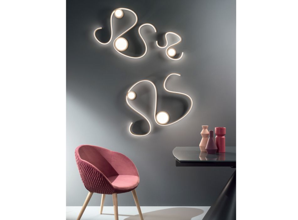 Llambë muri metalike me dizajn modern LED të zbehtë - Steven Viadurini
