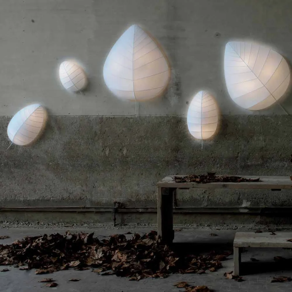 Llambë Muri në Projektimin e Likrës Metalike dhe të Bardhë në 3 Përmasa - Gjethe Viadurini