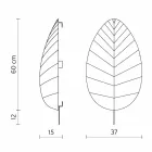 Llambë Muri në Projektimin e Likrës Metalike dhe të Bardhë në 3 Përmasa - Gjethe Viadurini